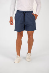 Men's Basic Plain Waterproof Swim Short With Drawstring And Pockets