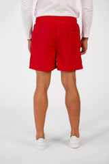 Men's Basic Plain Waterproof Swim Short With Drawstring And Pockets