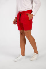 Men's Basic Plain Waterproof Swim Short With Drawstring And Pockets