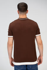Mens Slim Fit Polo Trico T-Shirt With Zip Up Collar And Short Sleeves