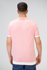 Mens Slim Fit Polo Trico T-Shirt With Zip Up Collar And Short Sleeves