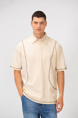 Men's Polo Collar Regular Fit Half Sleeve T-Shirt with Unique Modern Cut