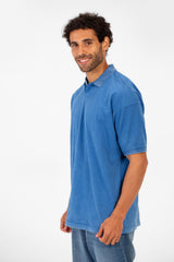 Men's Polo Collar Modern Regular Fit Bolivar Washed Short Sleeve T-Shirt
