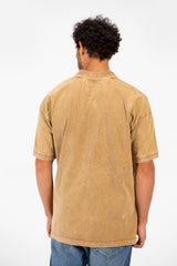 Men's Polo Collar Modern Regular Fit Bolivar Washed Short Sleeve T-Shirt
