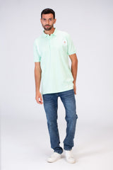 Mens Slim Fit Half Sleeve Polo T-shirt With Tomato Print On The Front