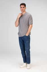 Mens Slim Fit Basic Polo Trico T-Shirt With A Unique Cut