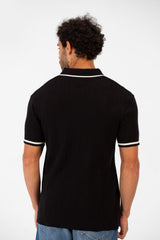 Men's Half Zip Polo Collar High Quality Breathable Fabric Half Sleeve T-shirt
