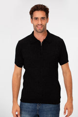 Men's Slim Fit Short Sleeve Half Zip High Quality Polo T-Shirt