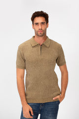 Men's Slim Fit Short Sleeve Half Zip High Quality Polo T-Shirt