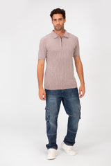 Men's Slim Fit Short Sleeve Half Zip High Quality Polo T-Shirt