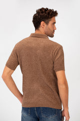 Men's Slim Fit Short Sleeve Half Zip High Quality Polo T-Shirt
