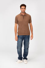Men's Slim Fit Short Sleeve Half Zip High Quality Polo T-Shirt