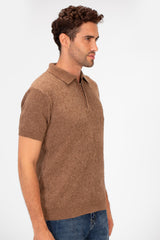 Men's Slim Fit Short Sleeve Half Zip High Quality Polo T-Shirt