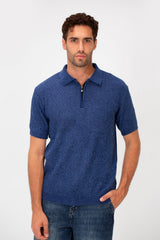 Men's Slim Fit Short Sleeve Half Zip High Quality Polo T-Shirt
