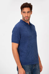 Men's Slim Fit Short Sleeve Half Zip High Quality Polo T-Shirt