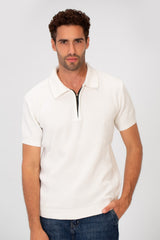 Men's Slim Fit Short Sleeve Half Zip High Quality Polo T-Shirt