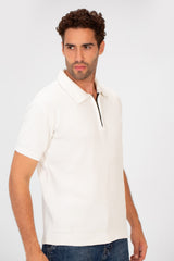Men's Slim Fit Short Sleeve Half Zip High Quality Polo T-Shirt