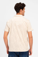Men's Slim Fit Half Sleeve Wooded Polo T-Shirt