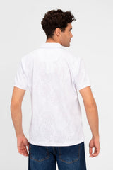 Men's Slim Fit Half Sleeve Wooded Polo T-Shirt