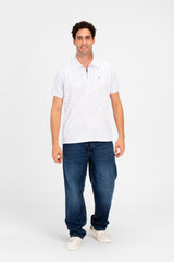 Men's Slim Fit Half Sleeve Wooded Polo T-Shirt
