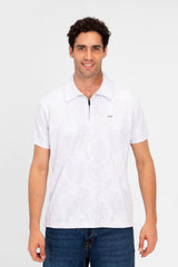Men's Slim Fit Half Sleeve Wooded Polo T-Shirt