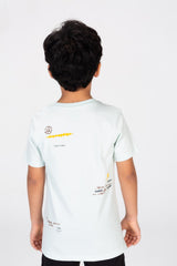 Boys T-shirt Printed On The Front And Back Made Of Cotton Comfortable Fit
