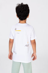 Boys T-shirt Printed On The Front And Back Made Of Cotton Comfortable Fit