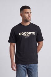Men’s Tomato Store Goodbye Shadow T-Shirt Last Seen Script Back Abstract Shadow Figure Artwork Signature Detail