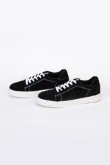 Mens Suede Sneakers With A Unique Design And Lace