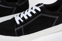 Mens Suede Sneakers With A Unique Design And Lace