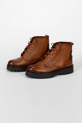 Men's High Top Leather Half Boot Shoes