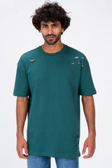 Mens Oversize T-shirt With Short Sleeves And A Round Neck
