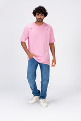 Mens Oversize T-shirt With Short Sleeves And A Round Neck