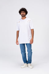 Mens Oversize T-shirt With Short Sleeves And A Round Neck