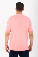 Mens Oversized Crew Neck Half Sleeves Cutting T-shirt
