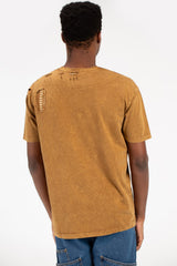 Men's Washed Cutting Oversize T-Shirt