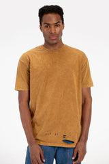 Men's Washed Cutting Oversize T-Shirt
