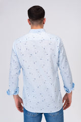 Mens Long Sleeve Printed Shirt With Comfortable Material For Every Day Fit