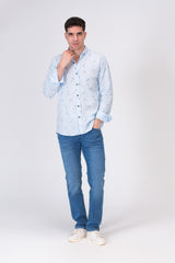 Mens Long Sleeve Printed Shirt With Comfortable Material For Every Day Fit