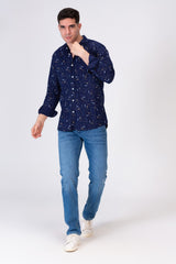 Mens Long Sleeve Printed Shirt With Comfortable Material For Every Day Fit
