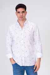 Mens Long Sleeve Printed Shirt With Comfortable Material For Every Day Fit