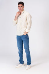 Mens Long Sleeved Shirt Printed With Comfortable Summer Material