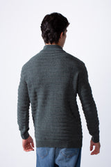 Men's Half Zip Long Sleeve Slim Fit High Neck Pullover