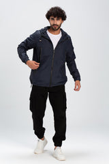 Men's Casual Full Zipper Waterproof Back Printed Jacket With Unique Style