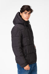 Men's Waterproof Puffer Hood Jacket With Pockets