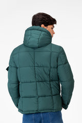 Men's Waterproof Puffer Hood Jacket With Pockets