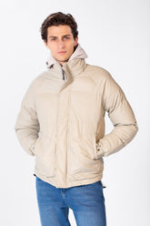 جاكيت مبطن مقاوم للماء للرجال سادة مع جيوب وسحابات