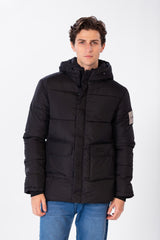 Men's Waterproof Puffer Jacket With Front Pockets