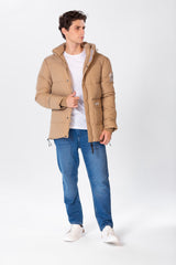 Men's Waterproof Puffer Jacket With Front Pockets
