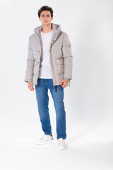 Men's Waterproof Puffer Jacket With Front Pockets